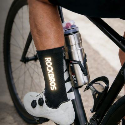 4. Rockbros 490067002 Reflektierende Radsocken S - Schwarz
