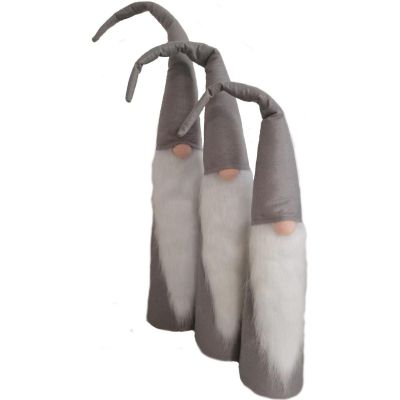 19. Set aus grauen Deko-Weihnachtsmännern, 60, 70, 80 cm