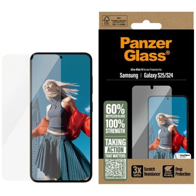 PanzerGlass Ultra-Wide Fit gehärtetes Glas für Samsung Galaxy S25