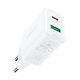 4. Acefast Wandladegerät USB Typ C / USB 20W, PPS, PD, QC 3.0, AFC, FCP weiß (A25 weiß)