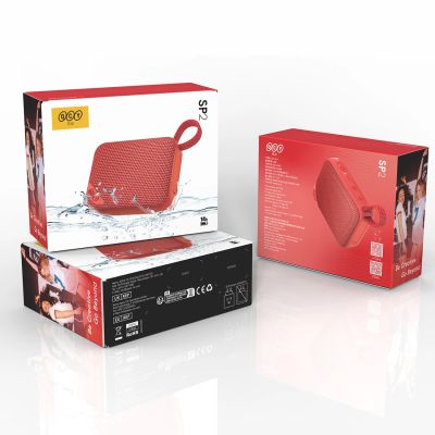 5. QCY SP2 IP67 Bluetooth-Lautsprecher mit RGB-Hintergrundbeleuchtung und Stereomodus – Rot