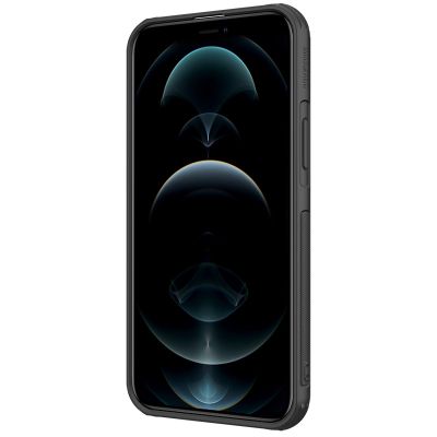 6. Nillkin Cyclops Case robuste Hülle mit Kameraabdeckung und faltbarem Ständer iPhone 13 Pro schwarz