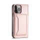 10. Magnet Card Case Hülle für iPhone 14 Plus Flip Cover Wallet Stand Pink