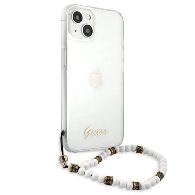 4. Guess GUHCP13SKPSWH iPhone 13 mini 5.4" Transparente Hardcase White Pearl