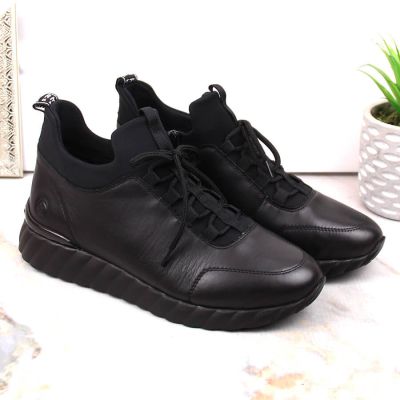 5. Rieker W RKR611B Lederschuhe schwarz