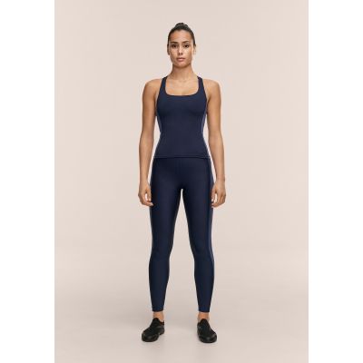 5. CASALL Damen Shaped Block High Waist Leggings, Trainingsleggings, Marineblau