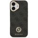 3. Guess 4G Strass Logo & Big Strap Metal Buttons MagSafe Hülle für iPhone 17 - Schwarz