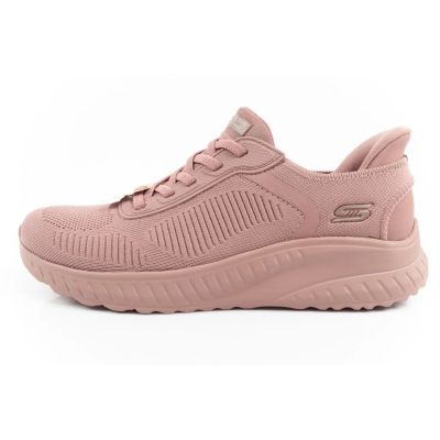 2. Skechers Bobs Squad-Chaos bequeme Damen SLIP-INS Sportschuhe rosa