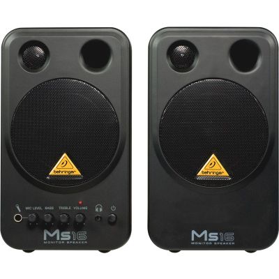 Behringer MS16 2-Wege-Lautsprecher, schwarz, kabelgebunden, 16 W