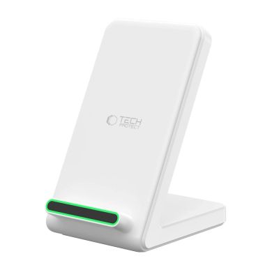 5. Tech-Protect QI15W-A40 Kabelloses Ladegerät - Weiß
