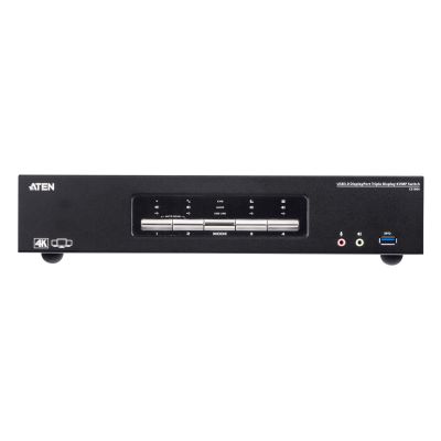 3. ATEN KVM-Switch 4P USB3.0 4K DP Triple View KVMP S