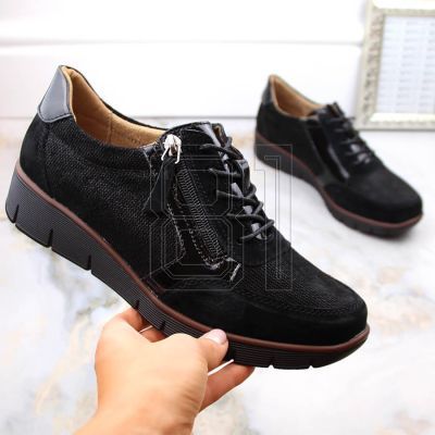 3. Filippo W PAW467 schwarze Keilschuhe aus Leder