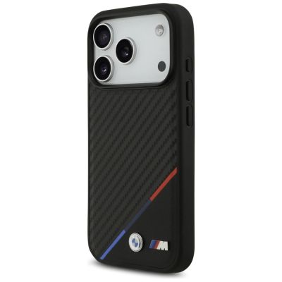 2. BMW M Carbon Tricolor Line MagSafe Case für iPhone 17 Pro - Schwarz