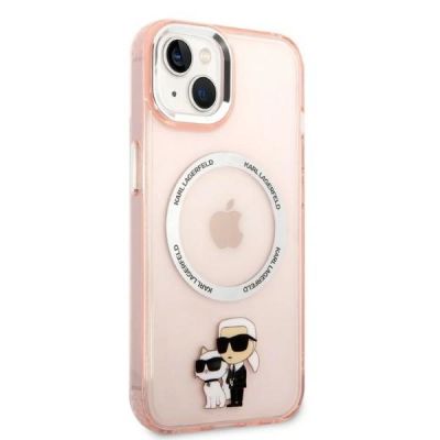 4. Karl Lagerfeld KLHMP14MHNKCIP iPhone 14 Plus 6.7" Hardcase pink/pink Iconic Karl&Choupette Magsafe