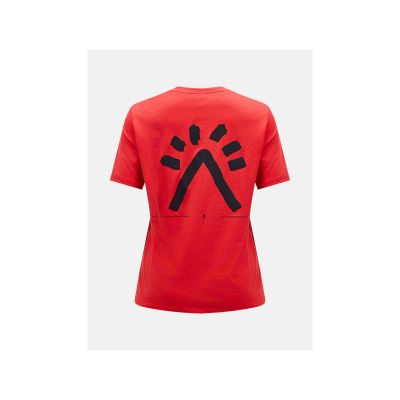 4. PEAK PERFORMANCE Explore Graphic Tee Women T-Shirt rot