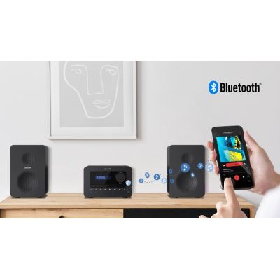 2. Sharp TOKYO DAB+ HiFi Mikro-System 40W Schwarz Heim-Audio-Mikro-System