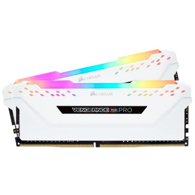 5. Corsair Vengeance RGB PRO – DDR4 – Kit – 32 GB: 2 x 16 GB – 288-PIN DIMM – 3200 MHz / PC4-25600 – CL16 – 1,35 V – Ungepuffert – Non-ECC – Weiß