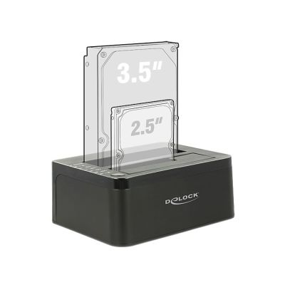 4. DeLOCK 62661 Festplatten-Dockingstation USB 3.2 Gen 1 (3.1 Gen 1) Typ-B Schwarz