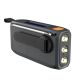 3. Extralink Bluetooth-Solarradio mit Kurbeldynamo-Powerbank (4000 mAh) und SOS-Taschenlampe BT-4000, tragbar, analog und digital, Schwarz/Orange