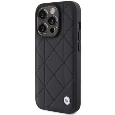 2. BMW Leder-Stepphülle für iPhone 15 Pro Max – Schwarz