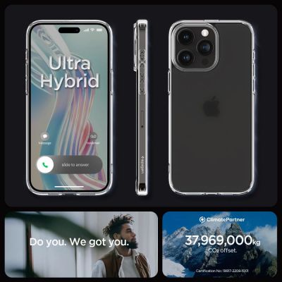 15. Spigen Ultra Hybrid-Hülle für iPhone 15 Pro – transparent und matt