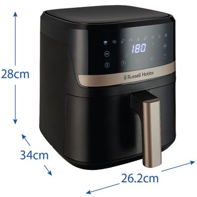 5. Russell Hobbs SatisFry Heißluftfritteuse Single 4,3 l Autonome 1300 W Heißluftfritteuse Schwarz