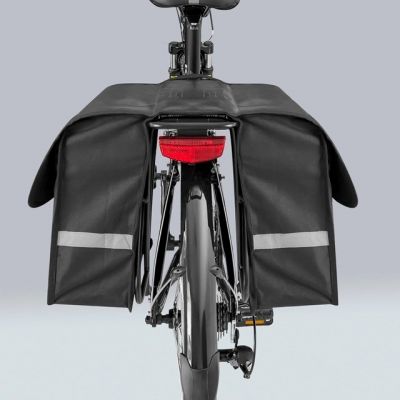8. Wozinsky doppelte Fahrradtasche für den Gepäckträger, 28 l, schwarz (WBB34BK)