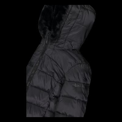 10. CMP Damen Winterjacke mit Kapuze, Sport, isoliert, schwarz (34K0036F/U901)