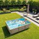 6. VIRTUFIT Rechteckiges Schwimmbecken 260 x 180 cm mit Filterpumpe Beige