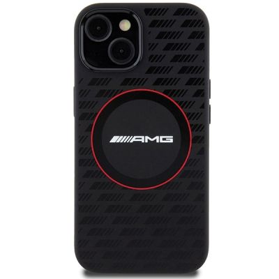 3. Mercedes AMG Silikonhülle mit Carbon-Muster und MagSafe-Funktion für iPhone 13 / 14 / 15 – Schwarz