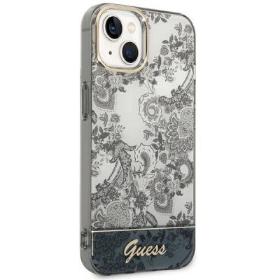 4. Guess GUHCP14MHGPLHG iPhone 14 Plus 6,7 "Grau / Graue Hartschalen-Porzellankollektion