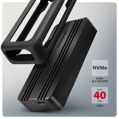 4. Axagon EEM2-40G Festplattengehäuse SSD-Gehäuse Schwarz M.2