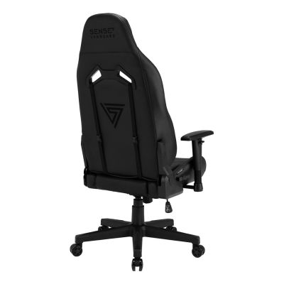 6. SENSE7 Vanguard Gaming-Stuhl, gepolsterter Sitz, Schwarz