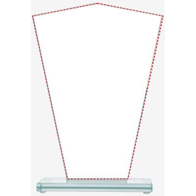 5. Glastrophäe mit zerbrochenem Sockel