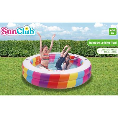 27. Kinderpool Regenbogen 2-Ring 187x42,5cm 51457