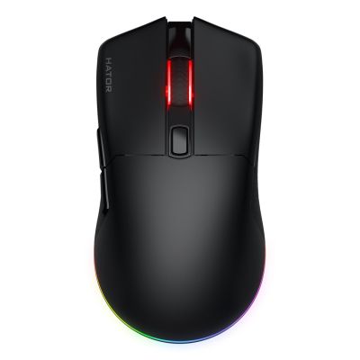HATOR Pulsar 3 Kabellose Gaming-Maus, beidhändig bedienbar, Funkfernbedienung + Bluetooth + USB Typ-C, optisch, 12000 DPI