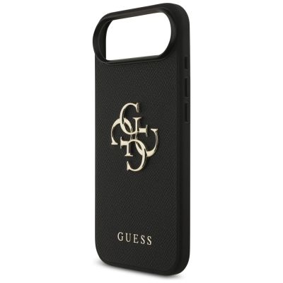6. Guess Grained Big 4G & Classic Logo Hülle für iPhone Air - Schwarz