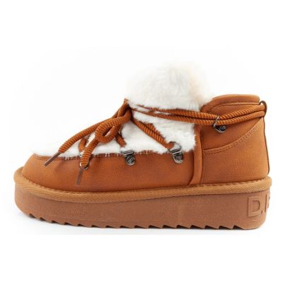 2. D.Franklin Damen Winter Schneestiefel Modische Fellfütterung Braune Stiefeletten