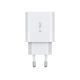 4. Tech-Protect C20W 2x USB-C PD 20W Netzwerkladegerät mit USB-C/USB-C-Kabel – Weiß