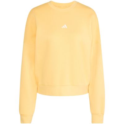 2. adidas Essentials Feelcozy Damen-Sweatshirt mit kleinem Logo, Gelb, KC5278