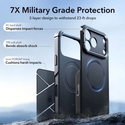 5. ESR Cyber ​​Kickstand MagSafe Case für iPhone 17 Pro - Schwarz