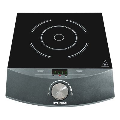 Hyundai IND 133 Schwarzes Arbeitsplatten-Induktionskochfeld, 30 cm, 1 Kochzone