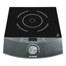 Hyundai IND 133 Schwarzes Arbeitsplatten-Induktionskochfeld, 30 cm, 1 Kochzone