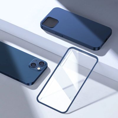 9. Joyroom 360 Full Case Cover für iPhone 13 Back and Front Cover + Tempered Glass blau (JR-BP927 blau)