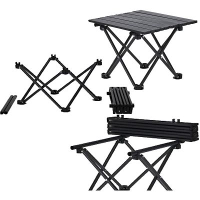 4. 3-in-1 Faltbares Reiseset: Tisch und 2 Stühle, Redcliffs Beige