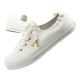 Lee Cooper Damen-Sportschuhe, modische weiße Slip-On-Sneaker