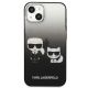 3. Karl Lagerfeld Gradient Ikonik Karl&Choupette Hülle für iPhone 13 mini - Schwarz