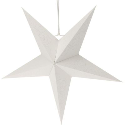 Dekorativer Hängestern aus Papier, 45 cm, weiß
