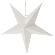 Dekorativer Hängestern aus Papier, 45 cm, weiß