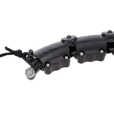 12. Hula Hop Set HHW11 SCHWARZ mit Nieten und Gewicht + BR163 SCHWARZER HMS-Gürtel in Übergröße